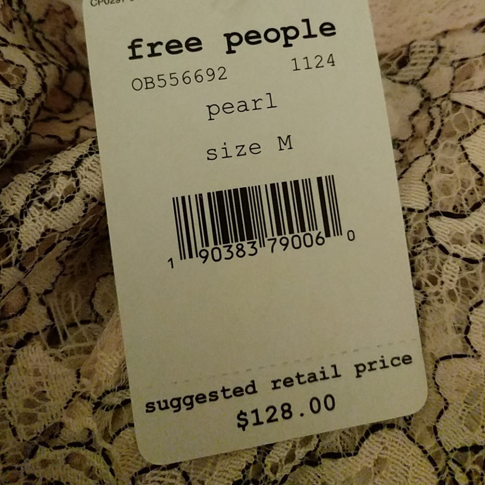 Free People Tell Tale Lace Dress Pearl - Picture 4 of 7